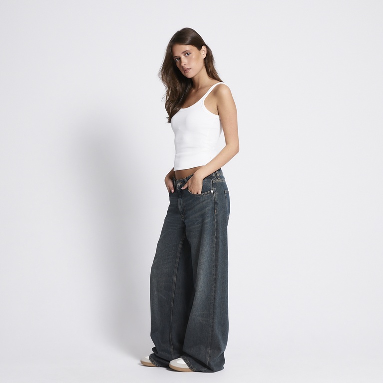 Mid waist wide jeans "Optiwide" Tinted Indigo